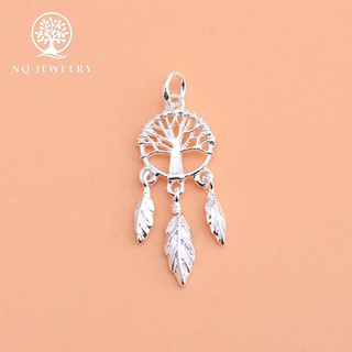 Charm bạc hình Dream catcher cây lá treo