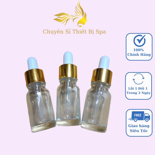 Lọ chiết tinh chất, chiết serum có núm bóp tinh chất - dung tích 10ml 20ml