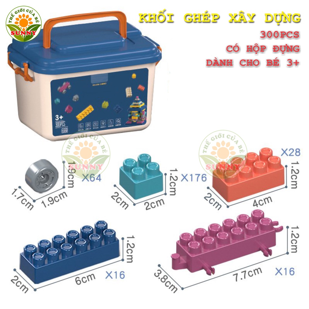Đồ chơi lego cho bé trai hình khối xây dựng - Bộ đồ chơi em bé thông minh - Sunny