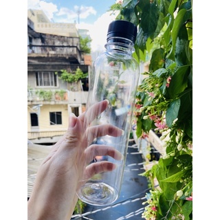 Chai nhựa tròn nắp đen dung tích 330ml