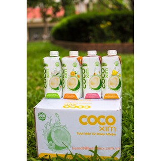 Combo 12 Hộp Nước Dừa Xiêm Nguyên Chất COCOXIM Đủ Vị 330ml