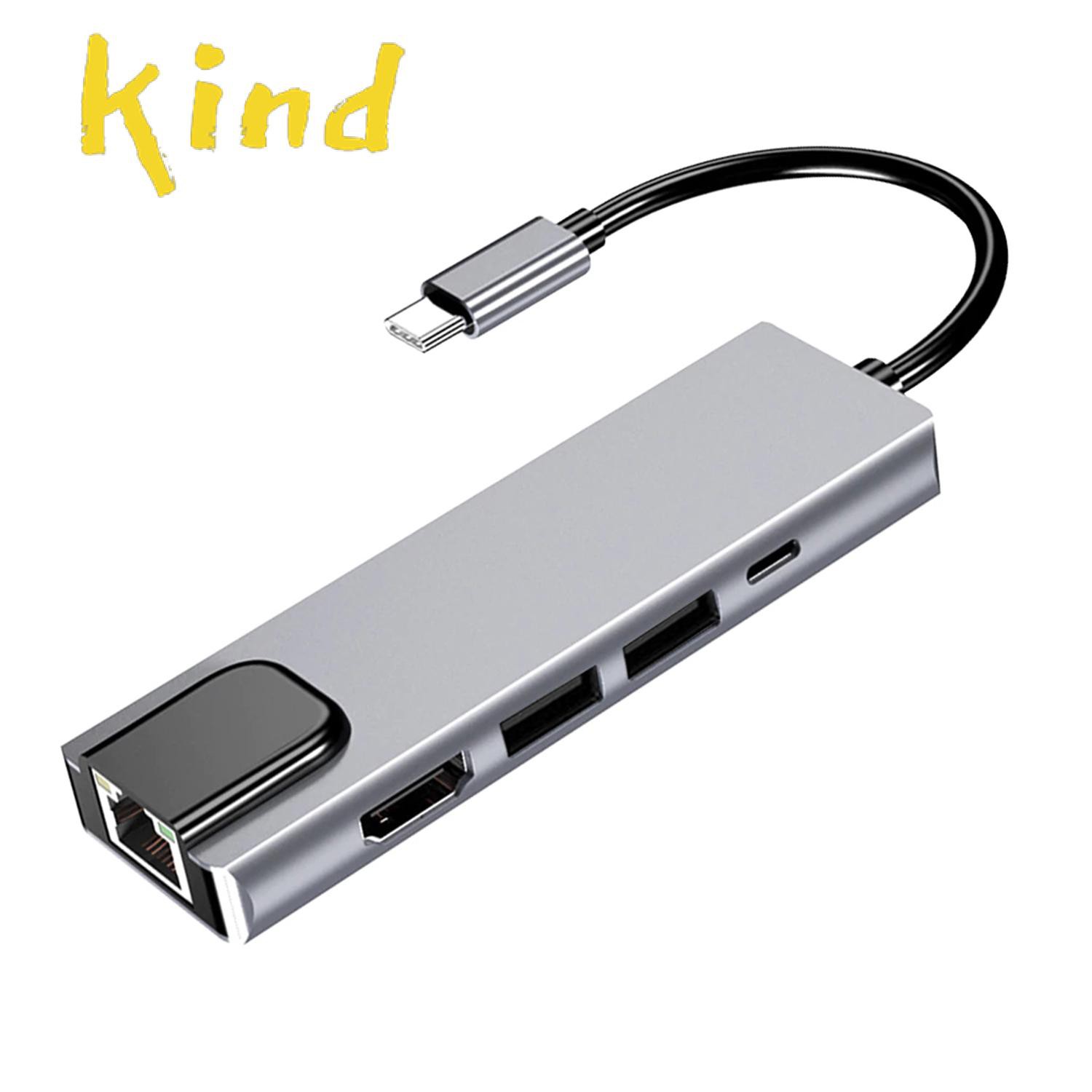 Bộ Chia Usb Type-C Hub 4k Hdmi-Compatible Pd Rj45 Ethernet Lan | BigBuy360 - bigbuy360.vn