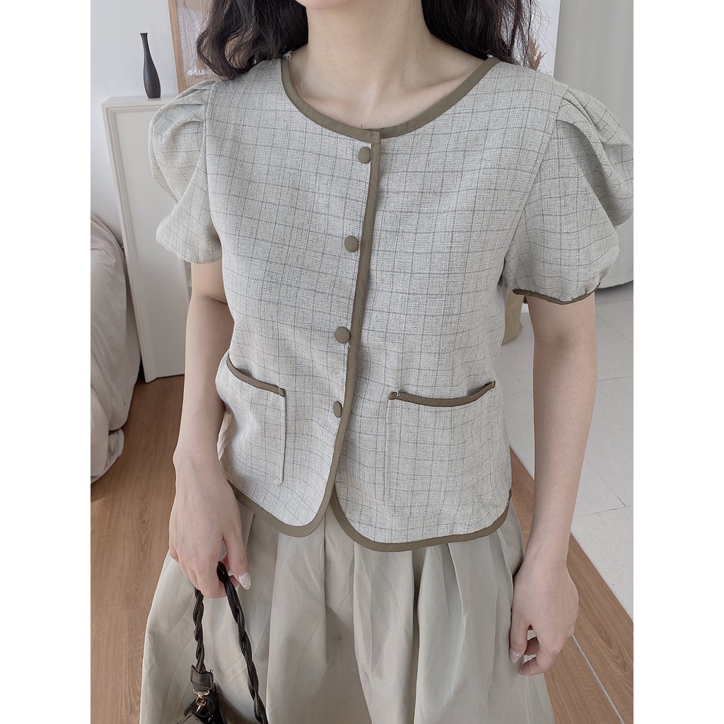 ÁO KHUY BỌC XANH CỐM | BigBuy360 - bigbuy360.vn