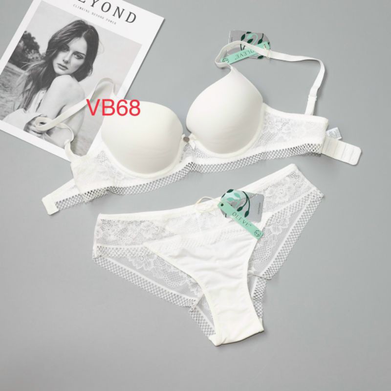 Bộ lót quả trơn phối quần hoa - hàng cao cấp | BigBuy360 - bigbuy360.vn