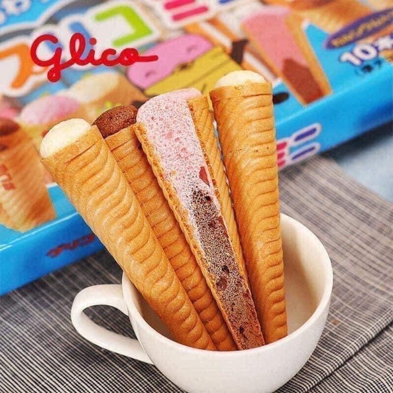 Bánh kem ốc quế Glico Caplico Nhật Bản cho bé ăn dặm