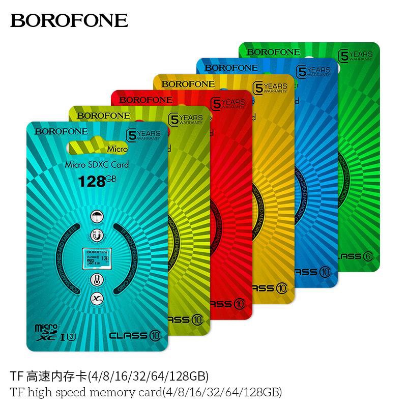 Thẻ nhớ microSDHC Borofone 8GB/ 16GB / 32GB / 64GB C10 U1 90MB/s - Hãng phân phối chính thức