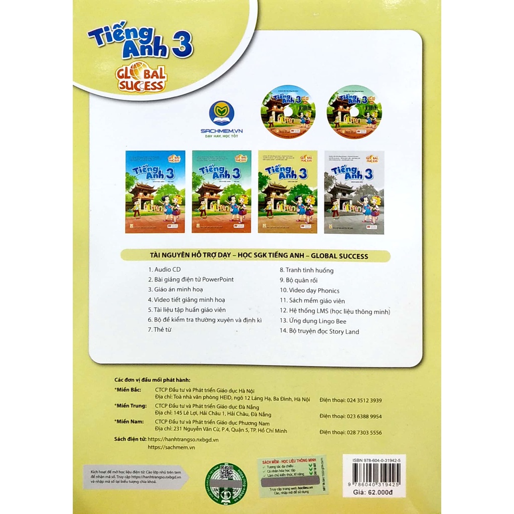 Sách Tiếng Anh Lớp 3 - Sách Bài Tập (Global Success) (2022)
