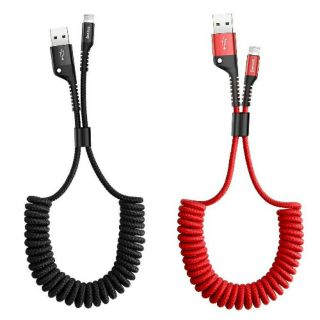 Cáp sạc Lightning dây xoắn đàn hồi Baseus Fish Eye Spring Data dùng cho iPhone / iPad