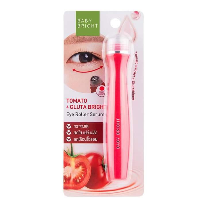 :tomato: Bút Lăn Sáng Da Vùng Mắt Baby Bright Tomato & Gluta Eye Roller Serum