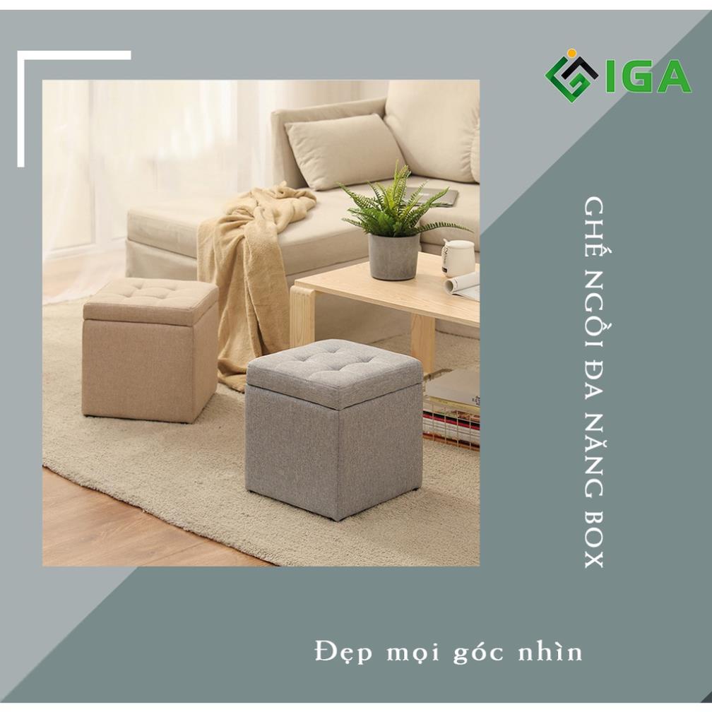 Ghế sofa, Ghế đôn gỗ giá rẻ IGEA-GC11