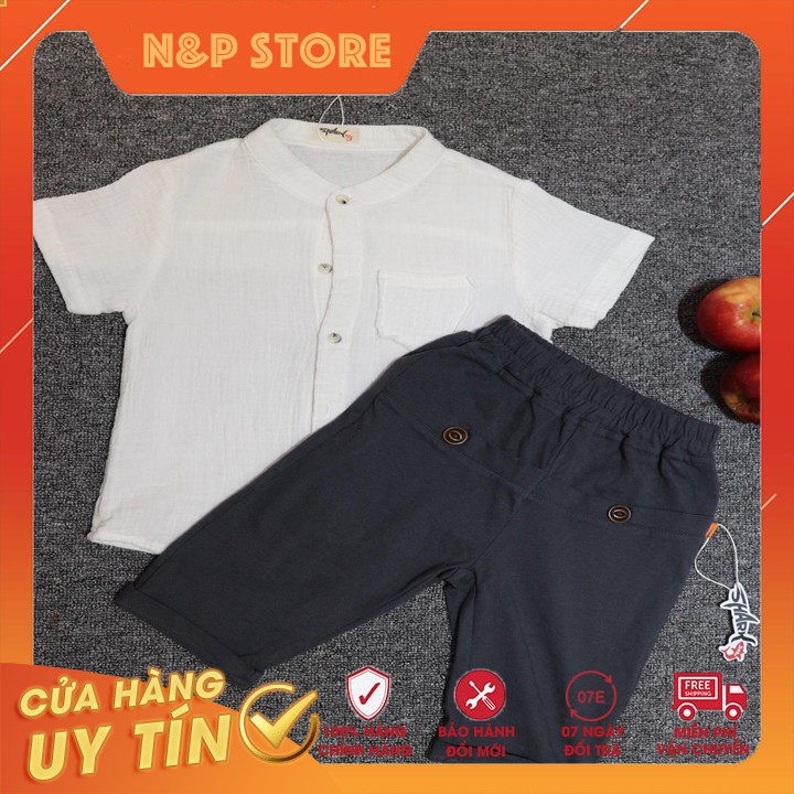 ÁO SƠ MI TRĂNG HALI  - N&P STORE - NP30