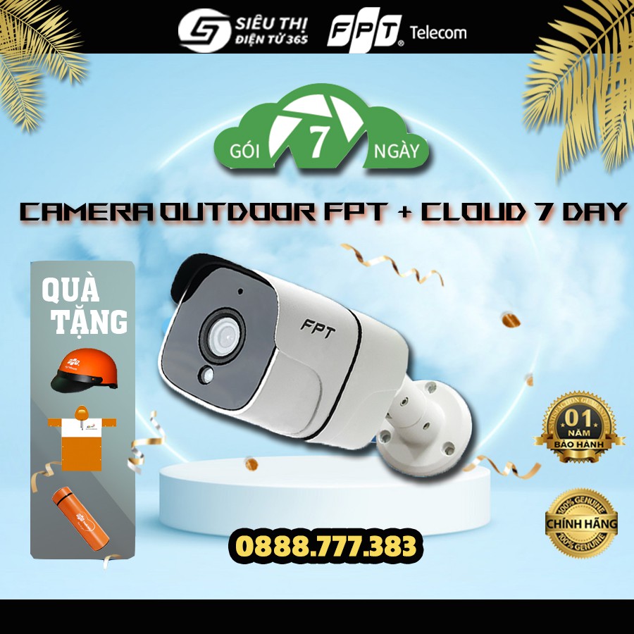 FPT Camera Cảnh Báo Chuyển Động Ngoài Trời Chính Hãng + Miễn Phí Gói Cloud [Chỉ Áp Dụng Tại TP.HCM] | BigBuy360 - bigbuy360.vn