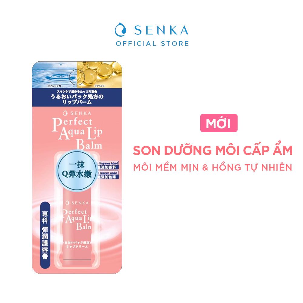 Bộ đôi Sữa chống nắng dưỡng ẩm & Son dưỡng môi cấp ẩm (Senka UV milk 40ml + Senka Perfect Lip Balm 4.5g)