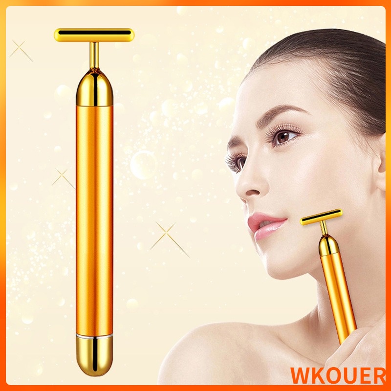 Thanh Lăn Mát Xa Mặt Chứa Tinh Chất Vàng 24K Giúp Chống Lão Hóa Và Nếp Nhăn, Cây lăn massage mặt nâng cơ săn da mặt giảm nếp nhăn & Máy Mát Xa Mắt Mini