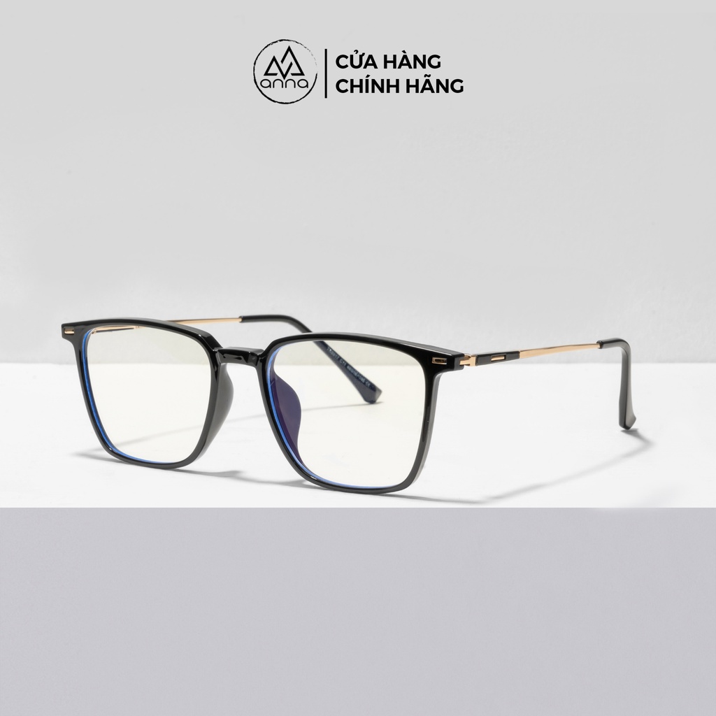 Gọng kính mắt thời trang nam nữ ANNA thiết kế dáng vuông chất liệu nhựa kết hợp kim loại - 350HQ030