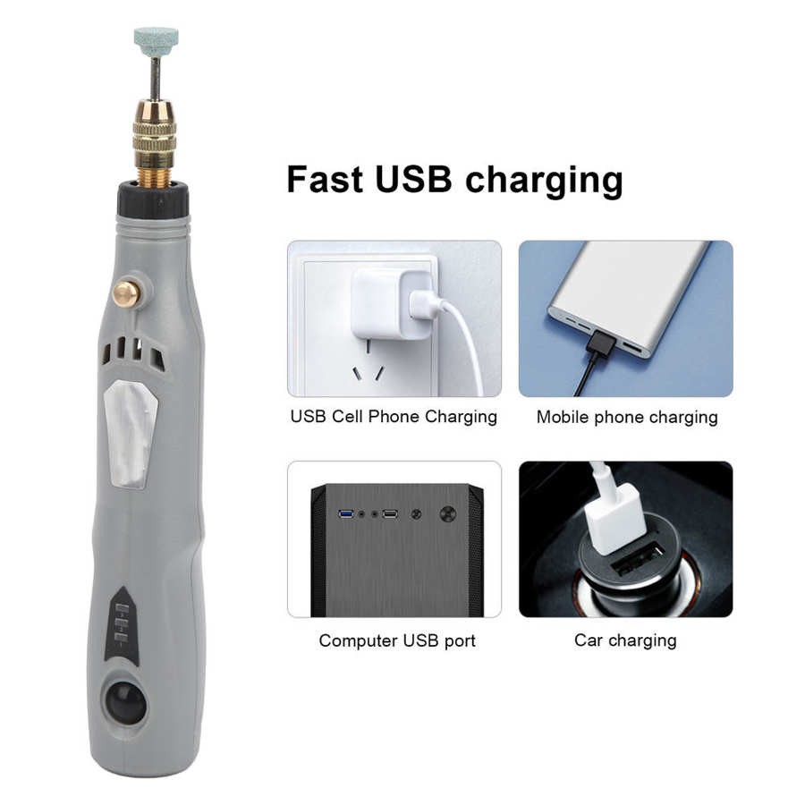 Bộ Máy Mài Điện Không Dây USB 3.7V DC 20W Sạc USB Chất Lượng Cao