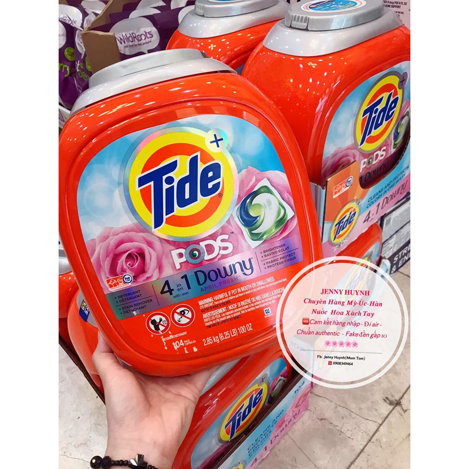 VIÊN GIẶT TIDE PODS DOWNY 4IN1 104 VIÊN 2.85KG CHÍNH HÃNG - 5027