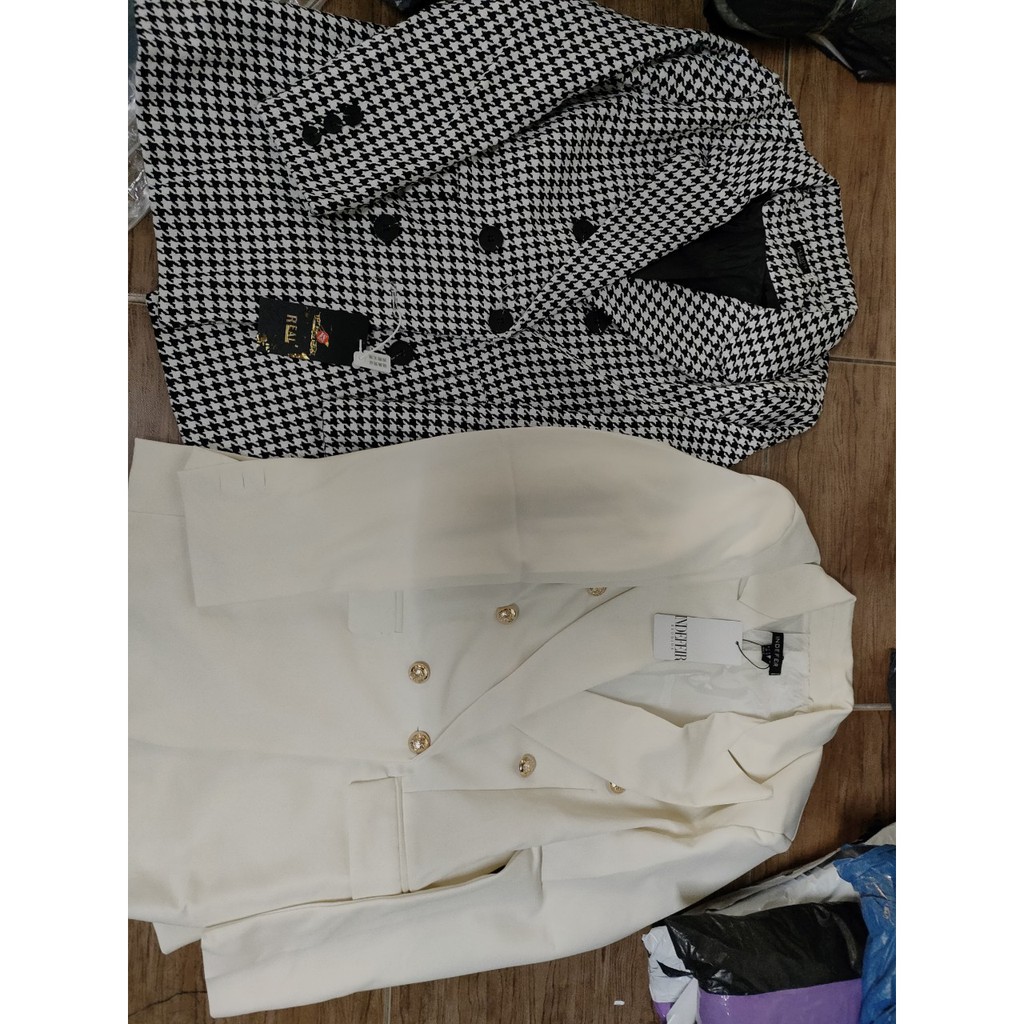 Sẵn XXL(Hàng dày Đẹp)Áo blazer kẻ houndstooth thu đông sang chảnh-HC513.Ảnh thật 4 hình cuối | BigBuy360 - bigbuy360.vn