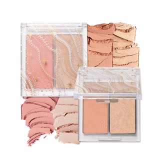 Phấn má hồng, highlight 2in1 Glittery Snow Face Palette