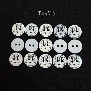 Nút sơ mi hình thỏ dễ thương kích 1.2cm