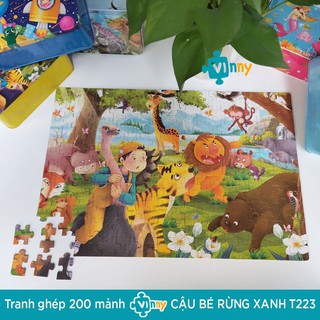 [Combo 5] Tranh Ghép Gỗ 200 Miếng Ghép Cho Bé