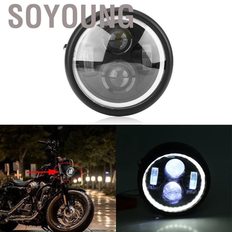 Đèn Pha Led 16cm / 6.5 &quot;Cho Xe Mô Tô Cafe Racer Bobber