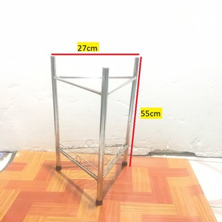 - chân bình lọc tam giác - giá đỡ chân bình - kệ để bình nước uống inox cao cấp đường kính lọt lòng 26 cm - mã: