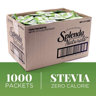 Đường ăn kiêng Splenda Stevia Cỏ ngọt tự nhiên thùng 1000 gói dùng cho người tiểu đường, hỗ trợ ăn kiêng giảm cân