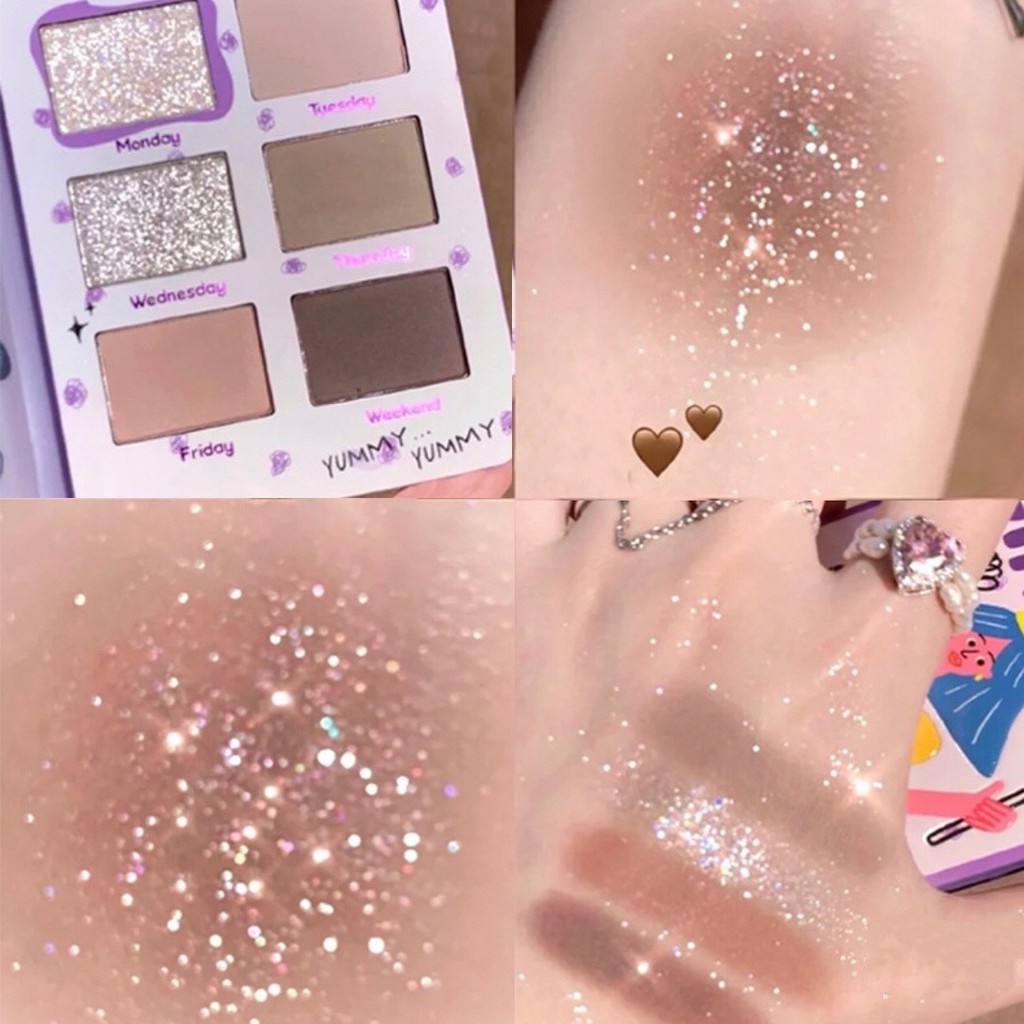Bảng phấn mắt nhật ký 6 màu XIYI Judy Girl xinh xắn tiện dụng XIYI02 | BigBuy360 - bigbuy360.vn