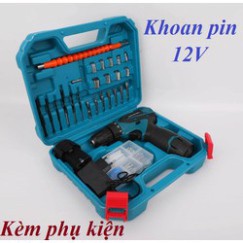 MÁY KHOAN PIN 12V cả phụ kiện