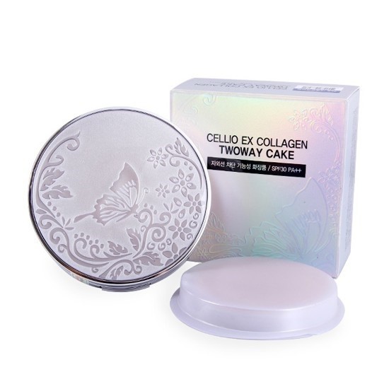 Phấn phủ Cellio Ex Collagen Twoway Cake SPF 30, 30g