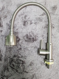 Vòi rửa chén bát cần bẻ lò xo lạnh inox 304