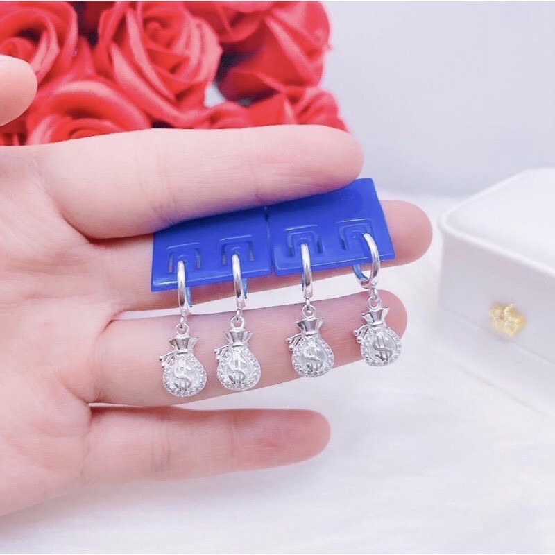 Khuyên tai bạc nữ túi tiền đem lại tài lộc may mắn - Kho sỉ bạc Nhất Linh