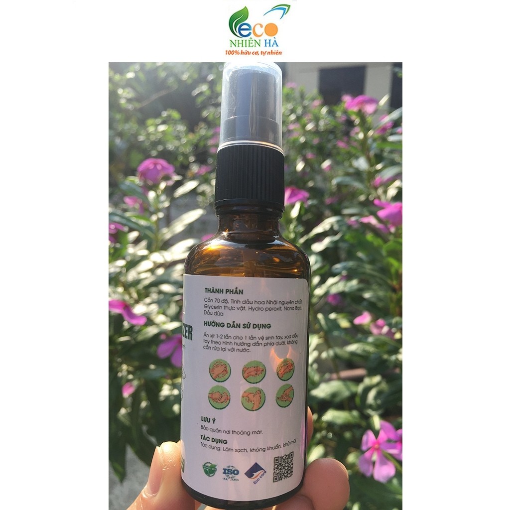 Nước rửa tay ECOCARE 100ml, nước rửa tay khô diệt khuẩn siêu nhanh, nuoc rua tay dạng gel