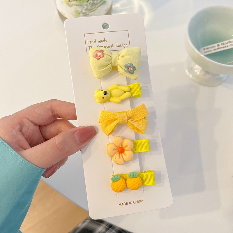 Set 5 kẹp tóc cho bé phong cách Hàn Quốc BQSHOP