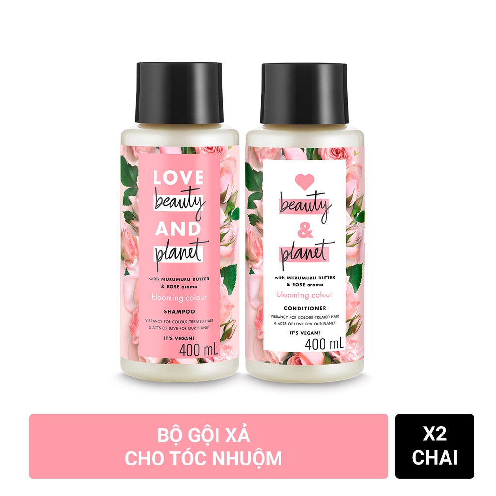 Combo chăm sóc tóc nhuộm dầu gội & dầu xả Love beauty and Planet 400ml/chai