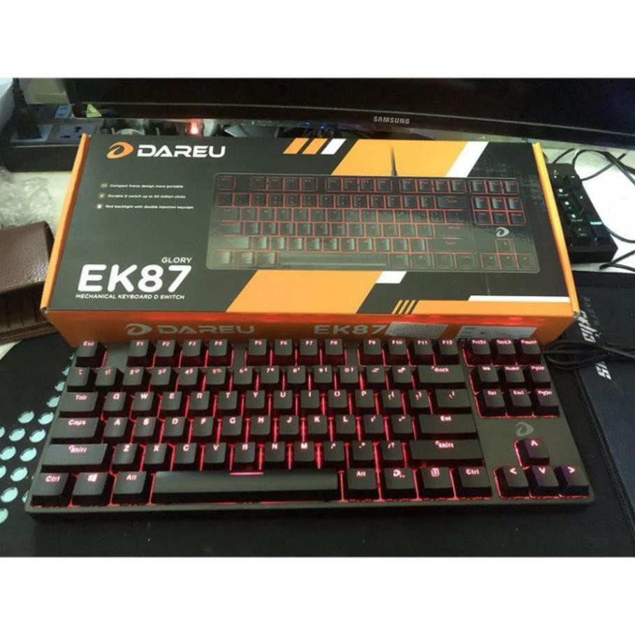 Bàn phím cơ Dareu EK87 - Mã cũ DK87 - Đèn led màu đỏ - Thay được keycap - Bảo hành 24 tháng - Lỗi 1 đổi 1 | BigBuy360 - bigbuy360.vn