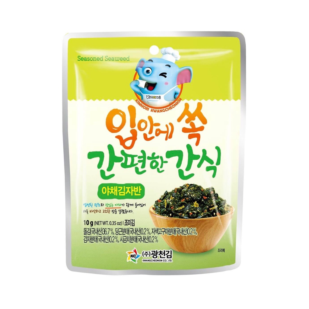Rong biển vụn trộn cơm cho bé vị Rau Củ 50gr trộn mì trộn cháo ăn liền nhập khẩu chính hãng Hàn Quốc