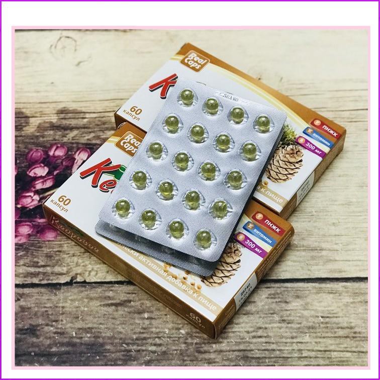 Tinh Dầu Thông Đỏ Real Caps Cedar Oil 60 Viên Của Nga | BigBuy360 - bigbuy360.vn