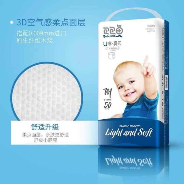 Bỉm BOBOFISH quần, dán M100/L92/XL84/XXL76