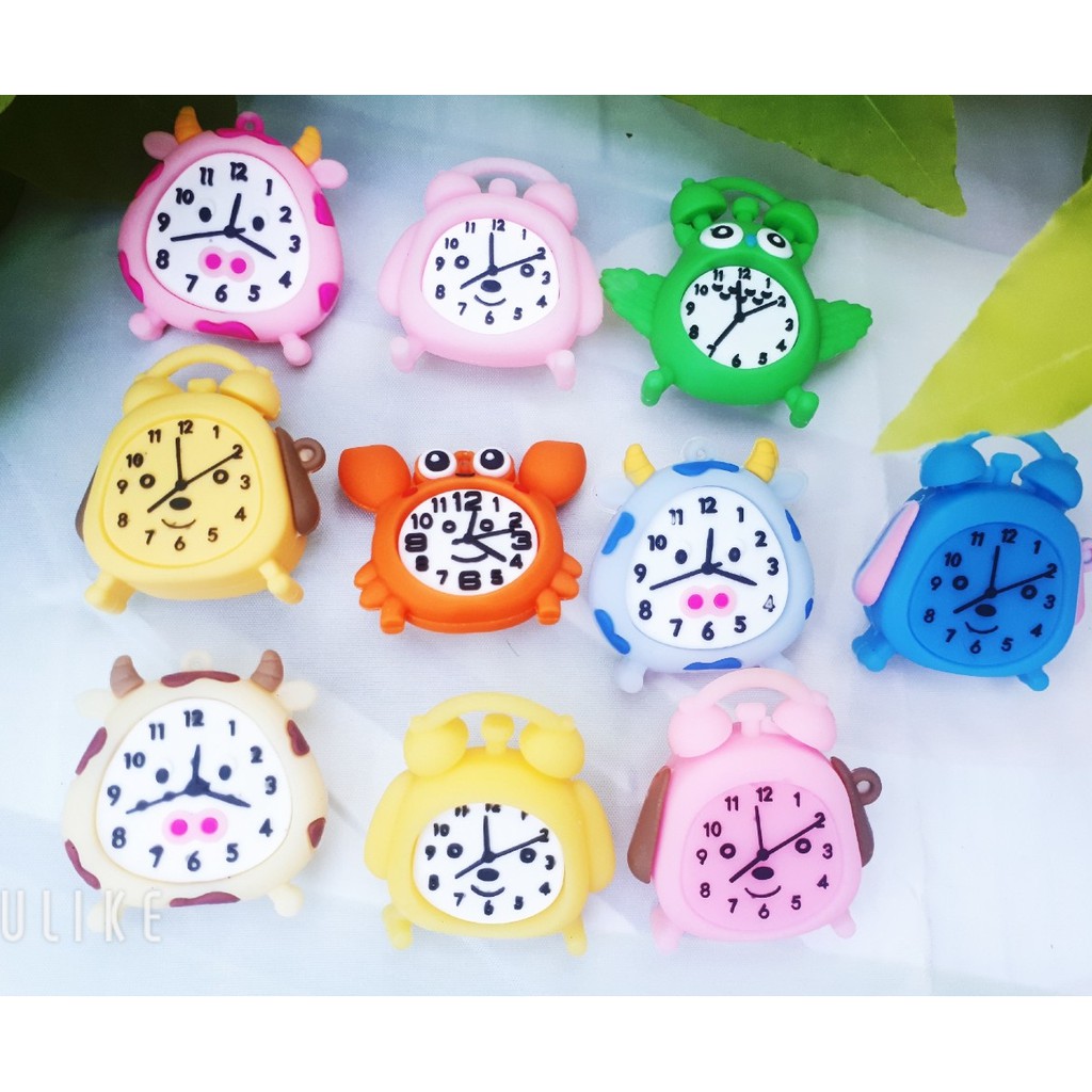 STICKER JIBBITZ gắn dép crocs, dép trẻ em 4D mẫu đồng hồ cute loại TO/ BIG/ LỚN