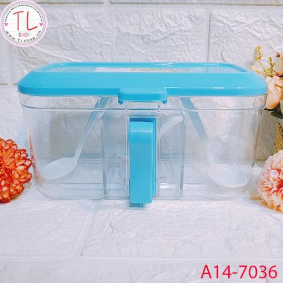 Hộp đựng gia vị tiện lợi ba ngăn