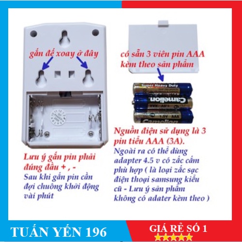 Chuông cảm ứng báo khách tự cài lời chào ATA AT-339- Hàng Chính Hãng