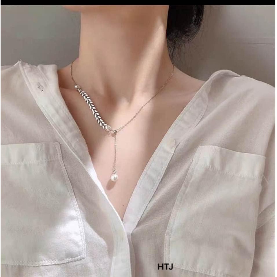 Dây chuyền nữ bạc thật mẫu dây rút mới hottrend - Kho sỉ bạc Nhất Linh