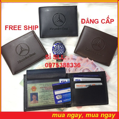 HÀNG HIỆU [FREESHIP] Bóp ví Nam - Ví nam thời trang siêu xịn phong cách trẻ sành điệu gu nam tính cK-79365 - Ví MERCEDES