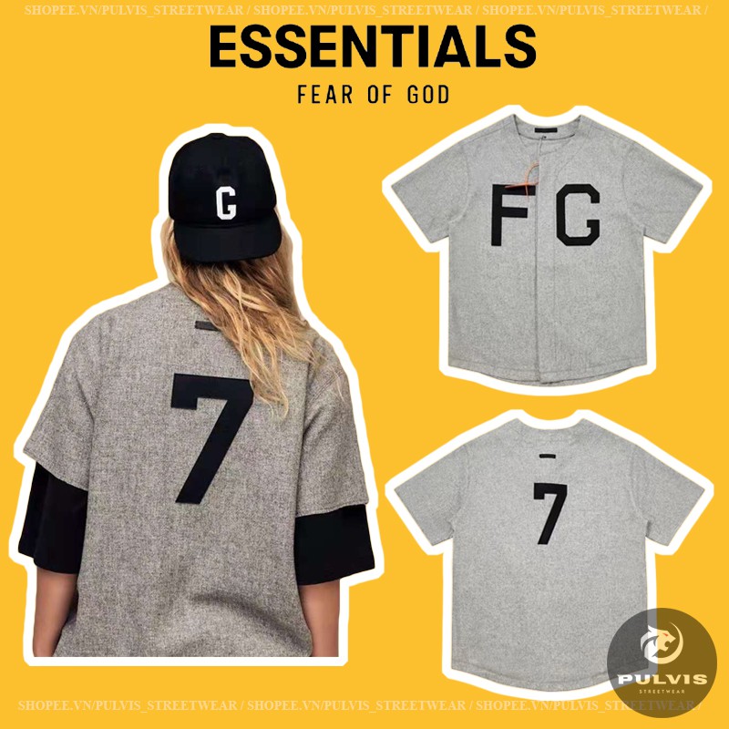 ⚡️[Hight Quality] - Áo Khoác FEAR OF GOD Seventh Collection ''FG'' Baseball Jersey, áo bóng chày FOG