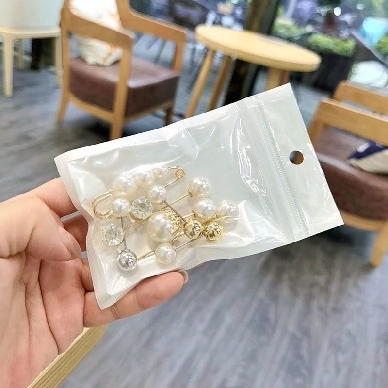 Set 7 ghim cài áo đính hạt siêu sang chảnh
