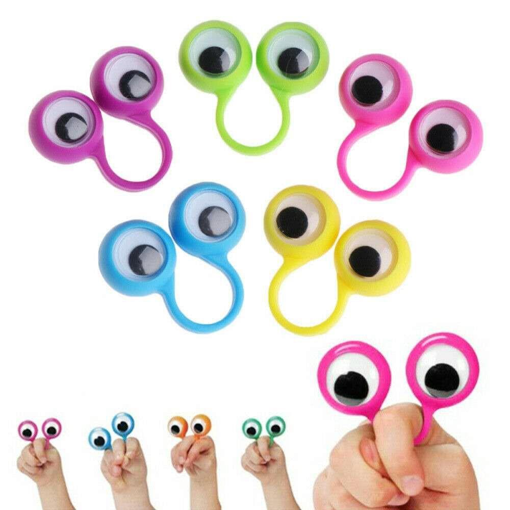 LILYES Đồ Chơi Nhẫn Nhựa Hình Đôi Mắt Di Chuyển Được Chống Căng Thẳng Cho Trẻ Em