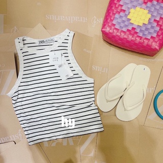 ÁO THUN COTTON 3 LỖ CROPTOP ZARA. ÁO CROP BASIC