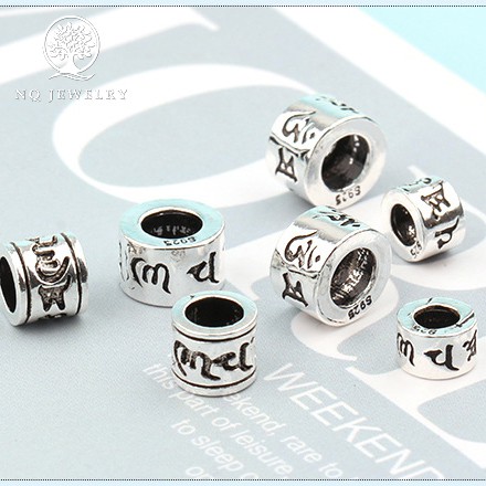 Charm bạc chặn lục tự đại minh chú - NQ Jewelry